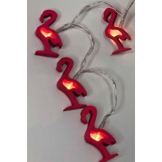 Ahşap Flamingo Işık Zinciri